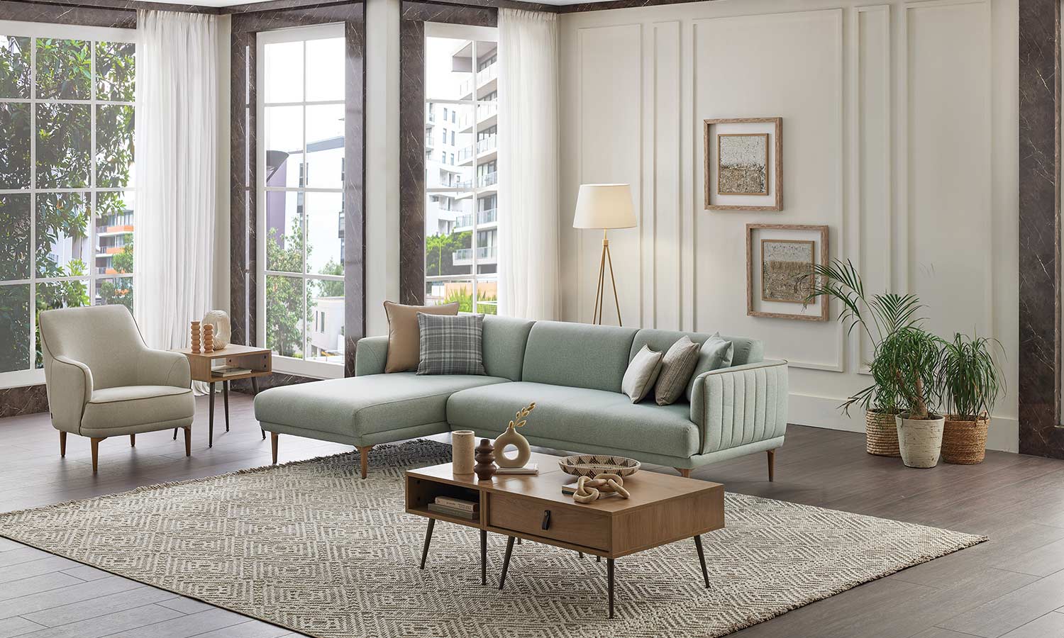 Helis Corner Sofa Set