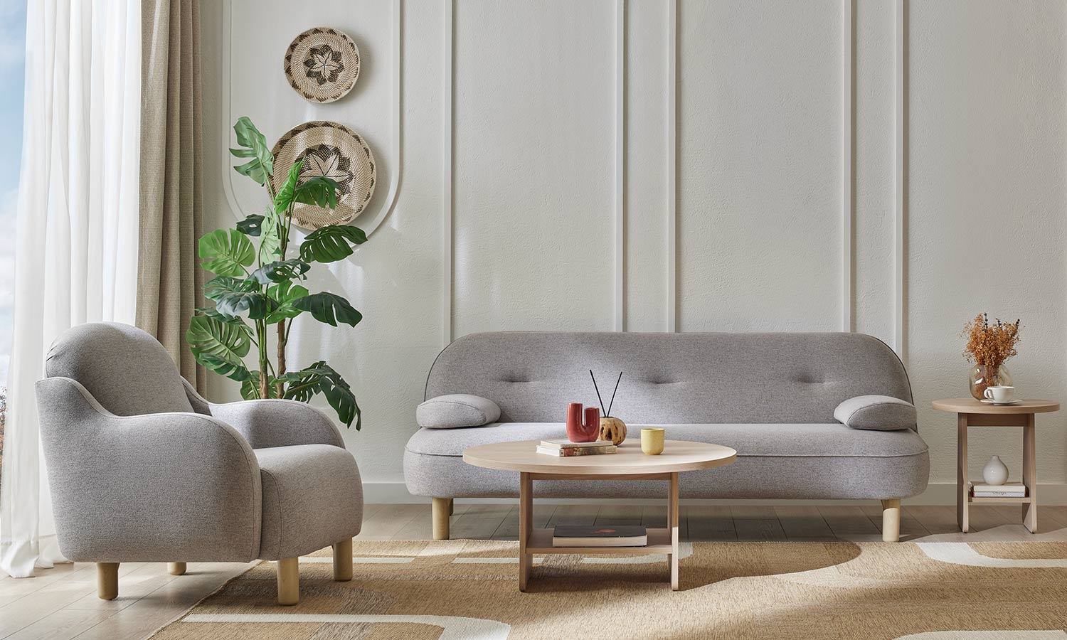 Mely Living Room - Linen