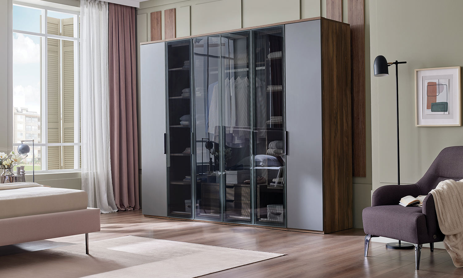 Ravel 6 Kapaklı Akordeon Dolap